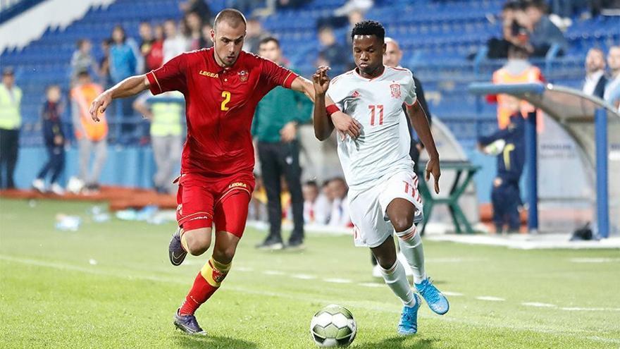 Ansu Fati debutó con la selección sub-21 española