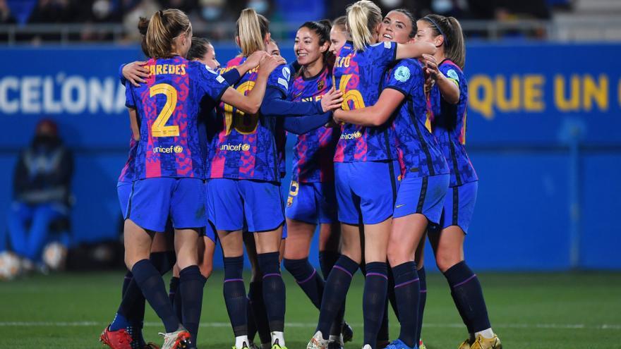 El Barcelona femenino golea en Champions femenina.