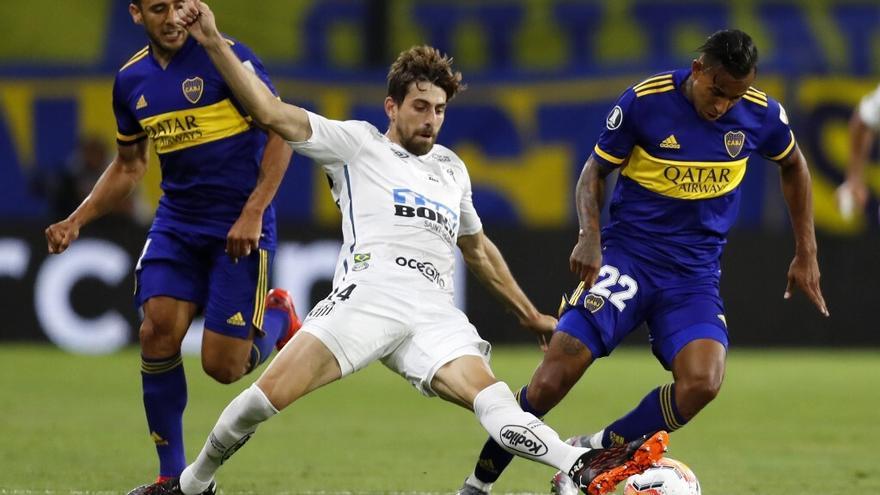 Boca y Santos empatan en la Bombonera en ida de semifinales de Libertadores