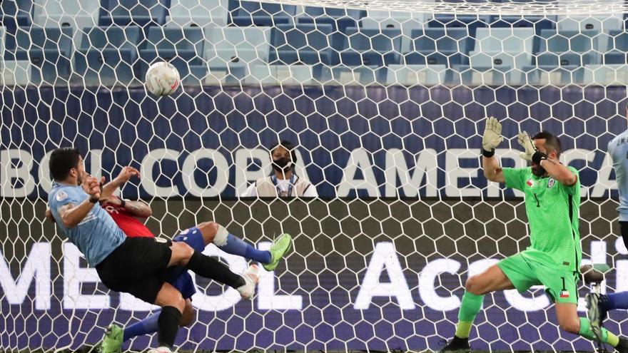 Uruguay rescató un empate ante Chile en la Copa América
