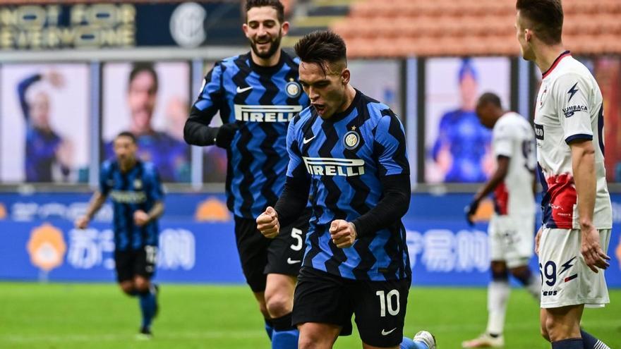 El Inter logra octava victoria seguida con triplete de Lautaro en la Serie A