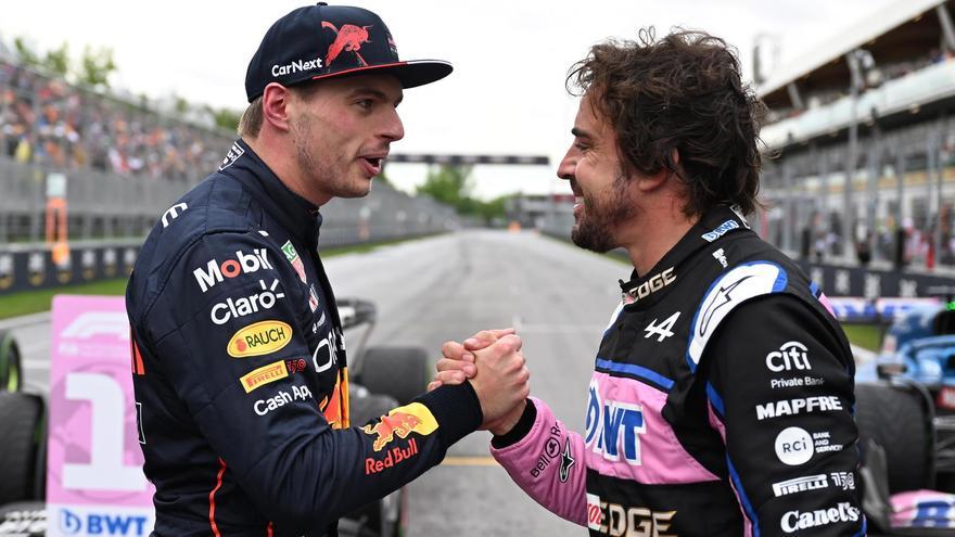 Max Verstappen y Fernando Alonso