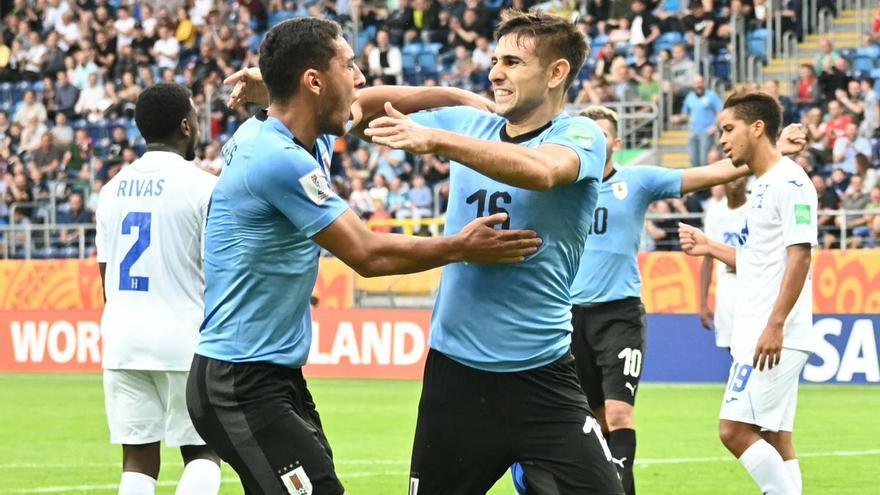 Uruguay gana 2-0 a Honduras y ya mira a los octavos del Mundial Sub-20