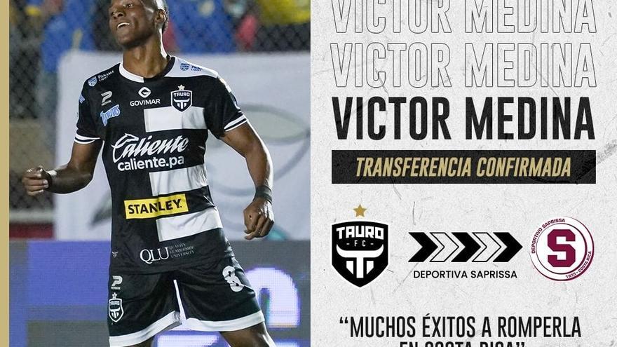 Confirmado fichaje de Víctor Medina al Saprissa de Costa Rica.