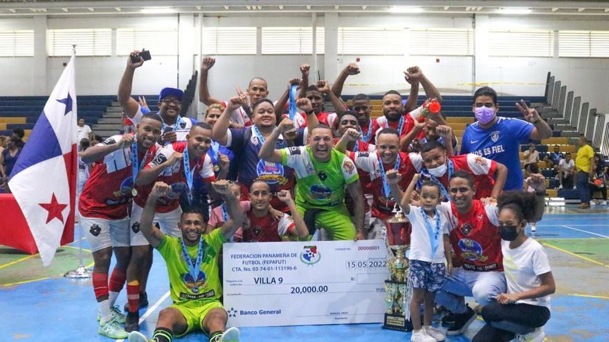 Villa 9 de San Miguelito se coronó campeón de la Liga Nacional de Futsal 2022